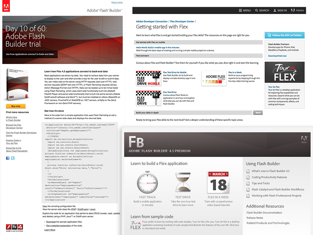 Screenshots: Flex Learning Paths